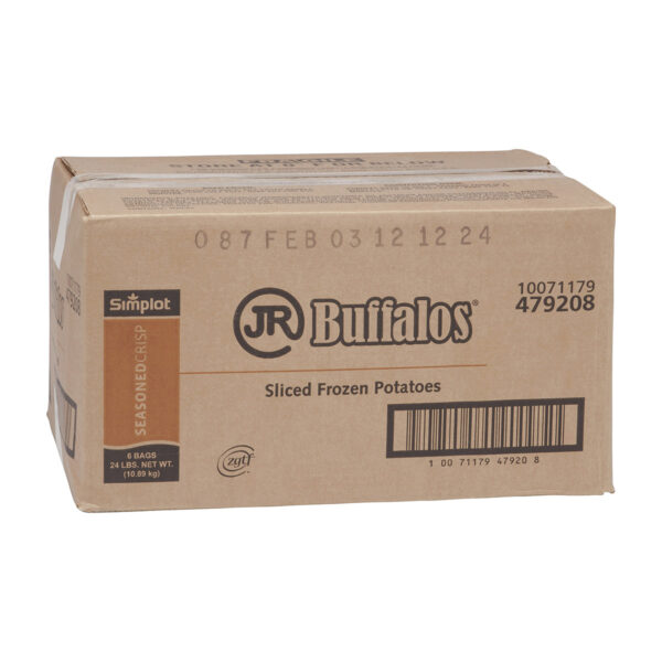 Simplot SeasonedCRISP Fries JR Buffalos 1/4″ Buffalo Battered Potato Slices, 6/4lb