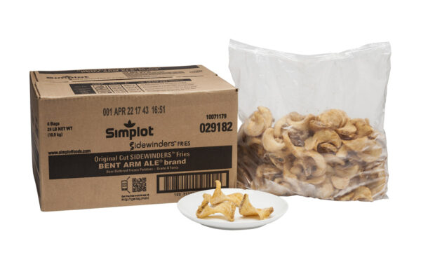Simplot SIDEWINDERS Fries Bent Arm Ale brand Craft Beer Batter Original Cut 6/4lb