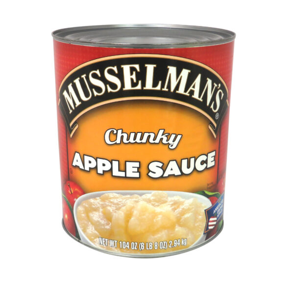 MUSSELMAN’S Chunky APPLE SAUCE – Cane Sweetened – 3/104 Oz Cans