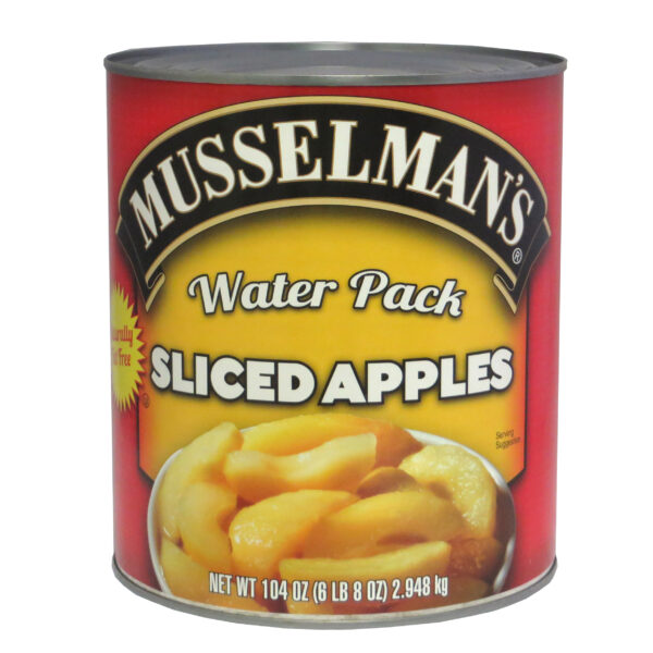 MUSSELMAN’S Sliced Apples – Water Pack – 6/104 Oz
