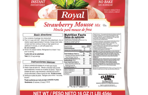 CS 6 – 16 oz Royal Strawberry Mousse Mix