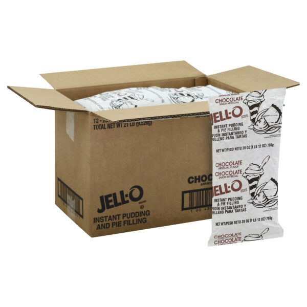 Jell-O Chocolate Instant Pudding & Pie Filling, 12 ct Casepack, 28 oz Pouches