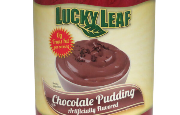 LUCKY LEAF CHOCOLATE PUDDING – 6/112 Oz Cans