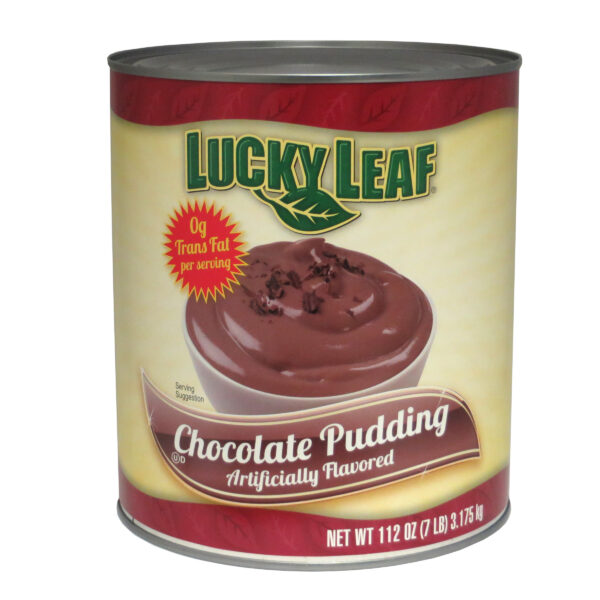 LUCKY LEAF CHOCOLATE PUDDING – 6/112 Oz Cans