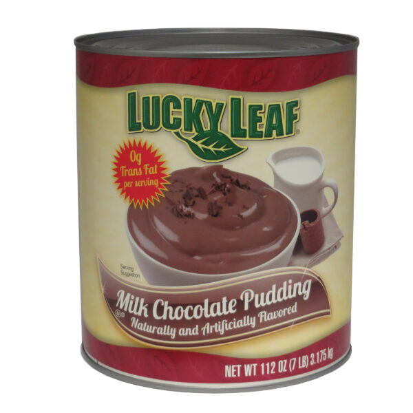 LUCKY LEAF Milk Chocolate Pudding – 0g Trans Fat per serving – 6/112 oz Cans