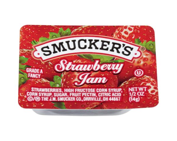 SMUCKER 1/2 OUNCE STRAWBERRY JAM PLASTIC