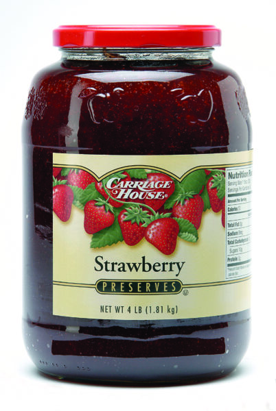CARRIAGE HOUSE 4 LB STRAWBERRY PRESERVES-CASE OF 6