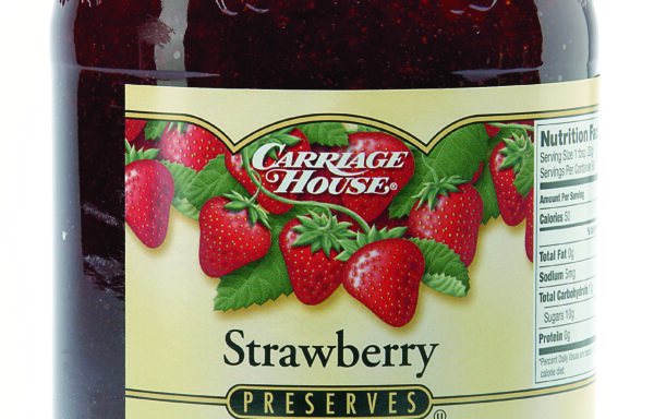 CARRIAGE HOUSE 4 LB STRAWBERRY PRESERVES-CASE OF 6