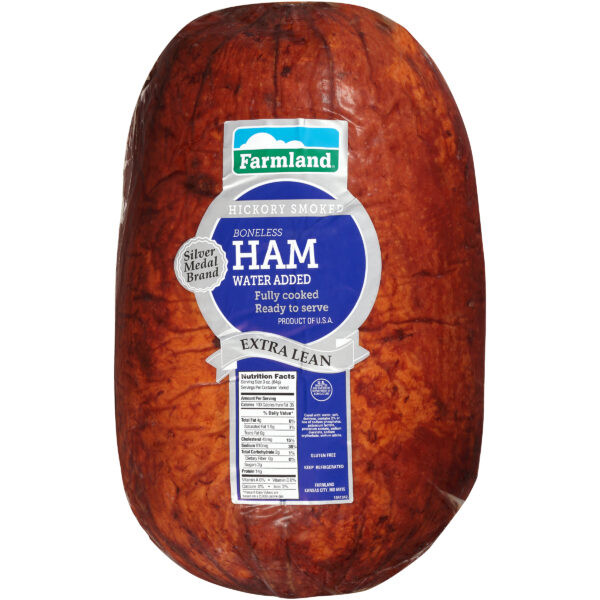 Smithfield Boneless Round Ham, Silver Medal, Water Added, 2/13 lb, Random Weight