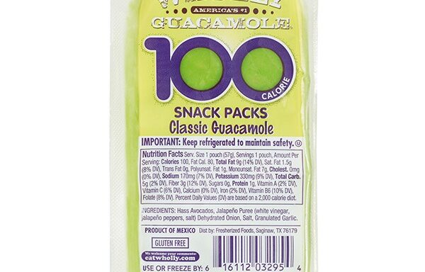 WHOLLY Chunky Avocado Frozen Snack Pack
