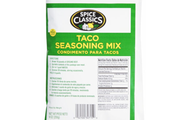 SPICE CLASSICS TACO SEASONING 9 OZ