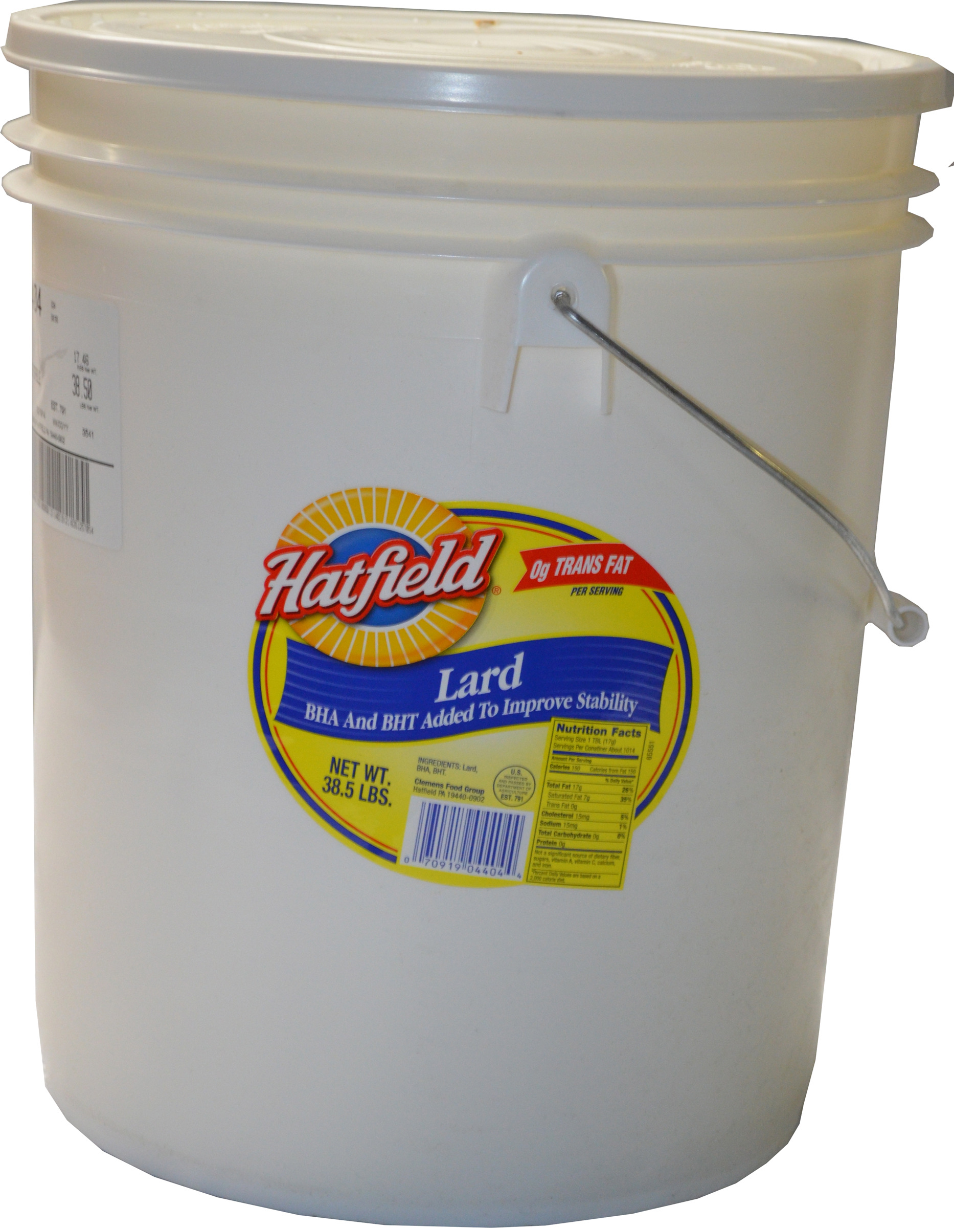 SHORTENING, LARD, PLASTIC, PAIL, REFRIGERATED - Feesers