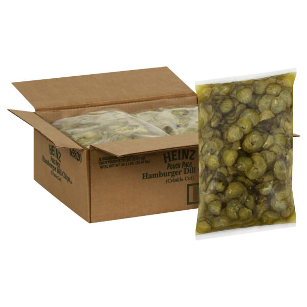 Heinz Crinkle Chip Dill Pickles, 6 ct Casepack, 5.8 lb Pouches