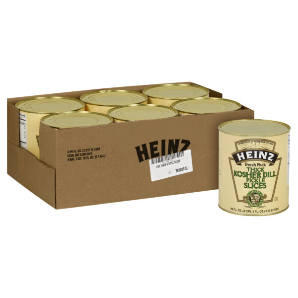 Heinz Kosher Dill Pickle Slices #10 Can, 6 ct Casepack, 6.2 lb Cans