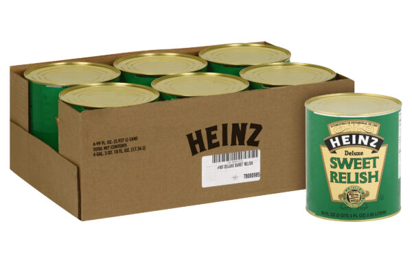Heinz Deluxe Sweet Relish, 6 ct Casepack, 6.2 lb Cans