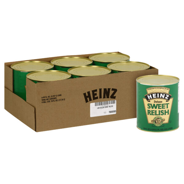 Heinz Deluxe Sweet Relish, 6 ct Casepack, 6.2 lb Cans