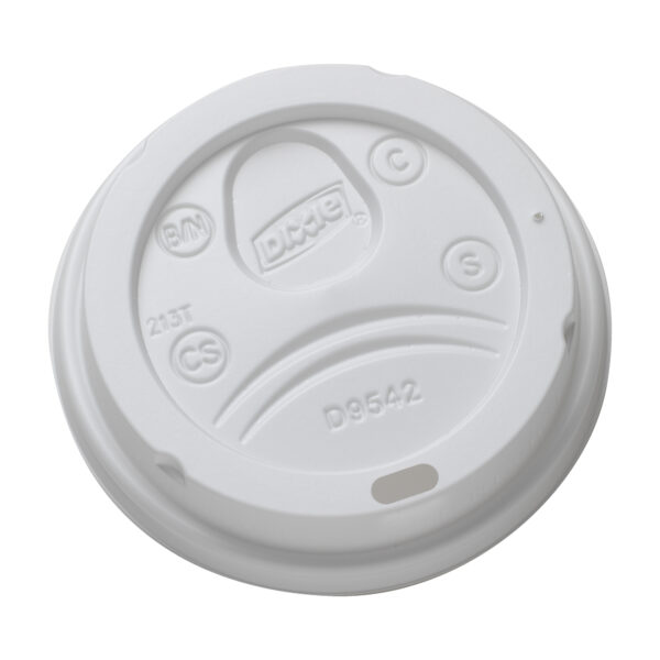 DIXIE DOME PLASTIC HOT CUP LIDS BY GP PRO (GEORGIA-PACIFIC), LARGE, WHITE, 1, 000 LIDS PER CASE