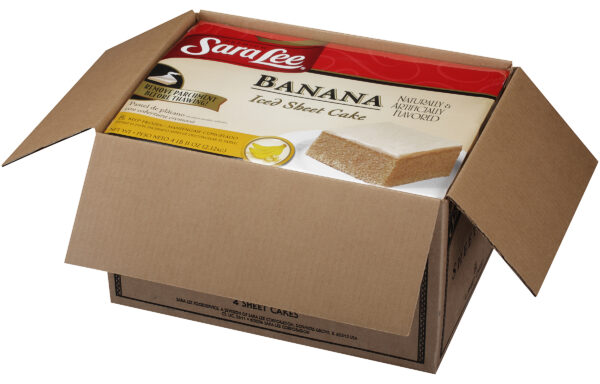Sara Lee Classic Iced Sheet Cake 12×16 Banana 4ct/75oz