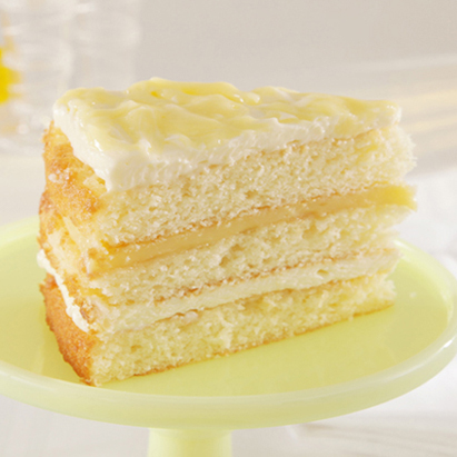 CAKE, LAYER 3 LEMONADE W/ LEMON CURD ICED 9 14 SLICED TFF BOX FROZEN