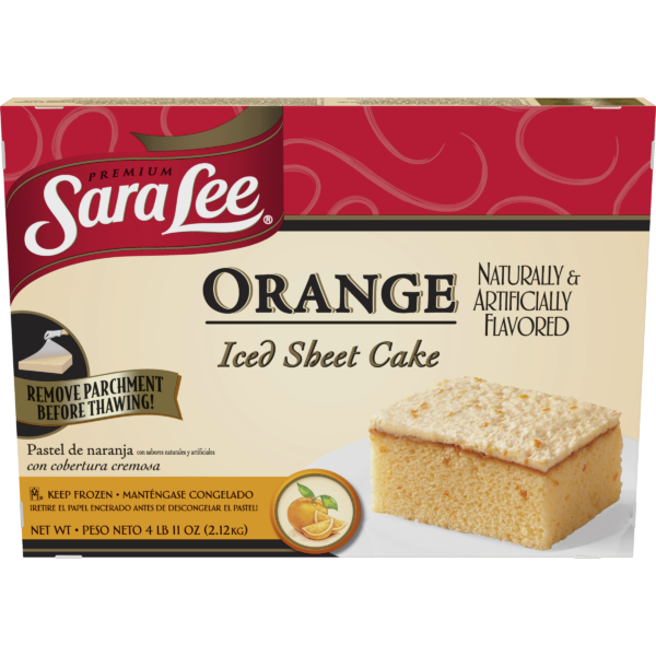 Sara Lee Classic Iced Sheet Cake 12″x16″ Orange 4ct/75oz