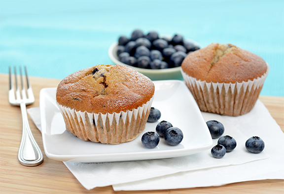 Muffins, Whole Grain, Blueberry, Individually Wrapped