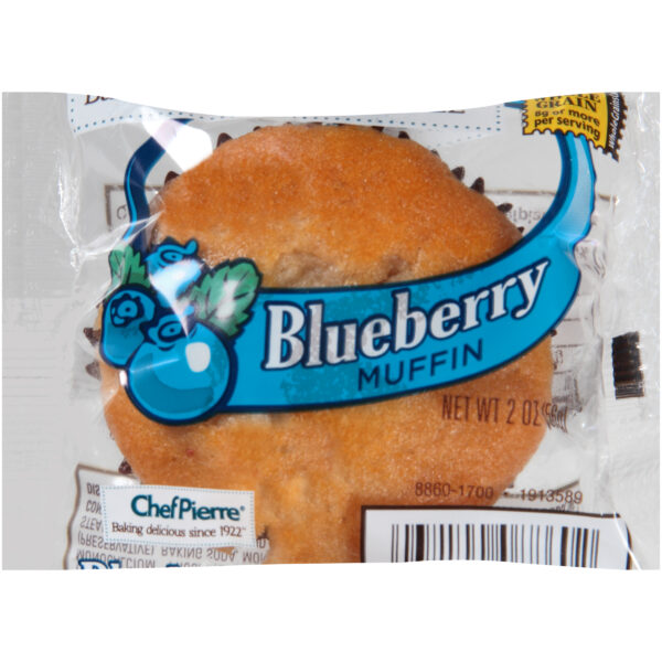Chef Pierre Individually Wrapped Muffin 51% Whole Grain Blueberry 48ct/2oz