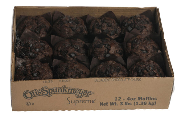 Decadent Chocolate Muffin with Chocolate Chips and Chocolate Flavored Chunks