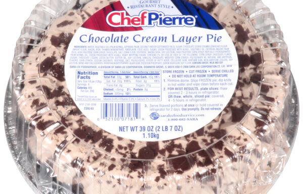 Chef Pierre Cream Layer Pie 10″ Chocolate Cream 4ct/39oz