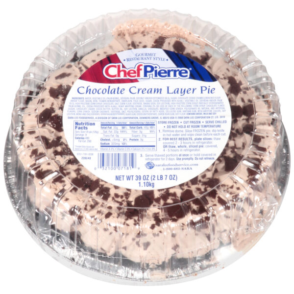 Chef Pierre Cream Layer Pie 10 Chocolate Cream 4ct/39oz