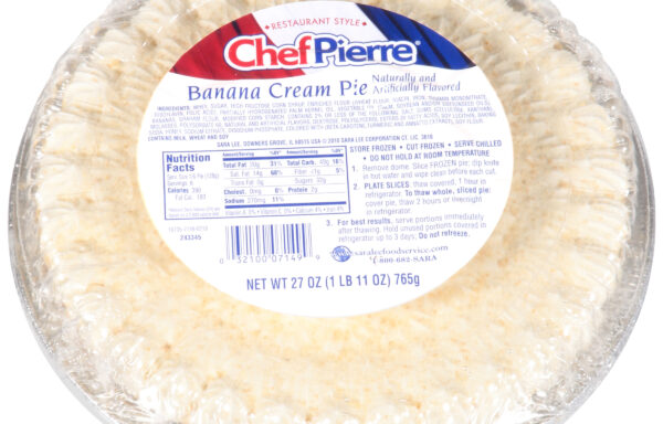 Chef Pierre Cream Pie 10″ Classic Banana 6ct/27oz