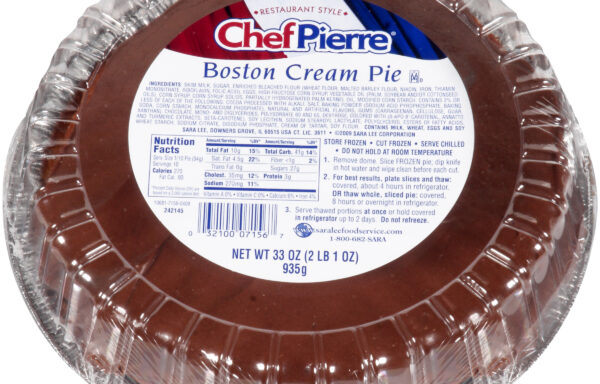Chef Pierre Cream Pie 10″ Classic Boston Cream 6ct/33oz