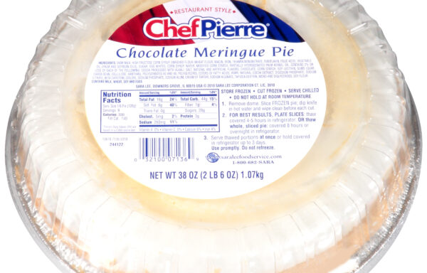 Chef Pierre Meringue Pie 10″ Chocolate 6ct/38oz