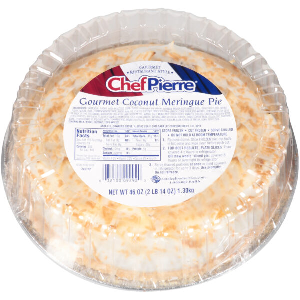 Chef Pierre Meringue Premium Pie 10″ Coconut 4ct/46oz