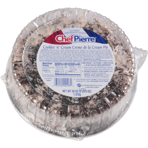 Chef Pierre Cream Pie 10 Premium Crme de la Cream Cookies & Cream 4ct/38oz