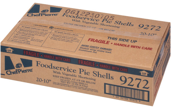 Chef Pierre Unbaked Pie Crust 10 Vegetable Shortening 4 bags/5ct/8oz