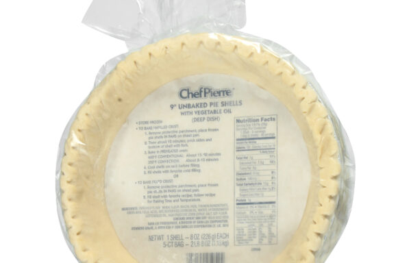 Chef Pierre Unbaked Pie Crust 9″ Deep Dish Vegetable Shortening 4 bags/5ct/8oz