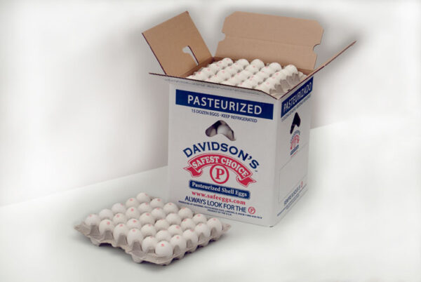 Davidson Large Pasteurized Shell Eggs, Graded, Loose Pack, 1/15 Dozen Case