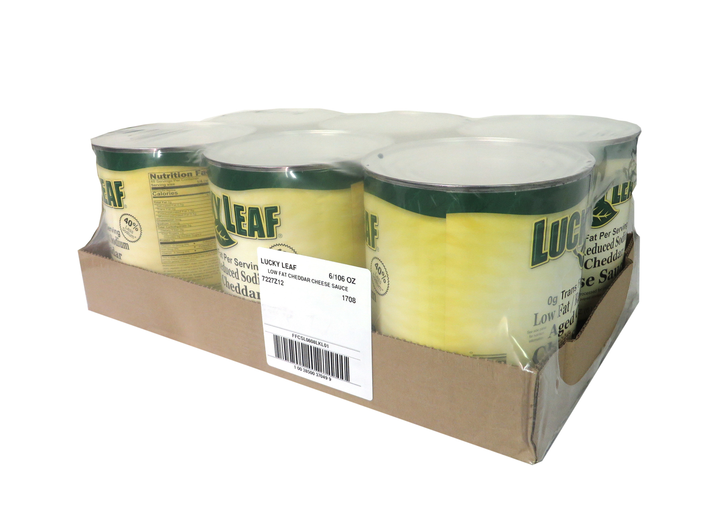 LUCKY LEAF Low Fat/Reduced Sodium Aged Cheddar Cheese Sauce TFF/PHOF