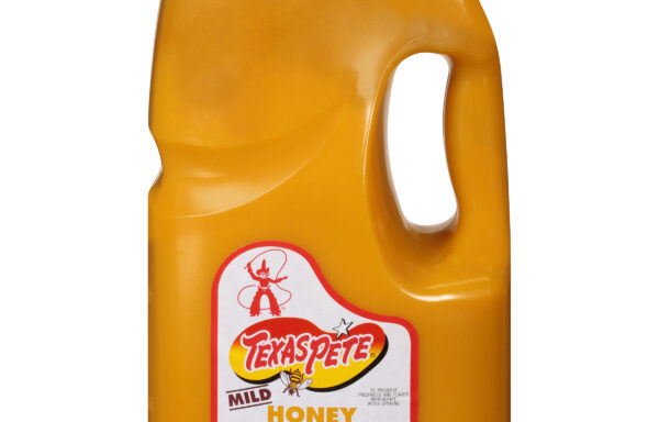 Gallon Texas Pete Honey Mustard is a thick, sweet dipping, glazing sauce.