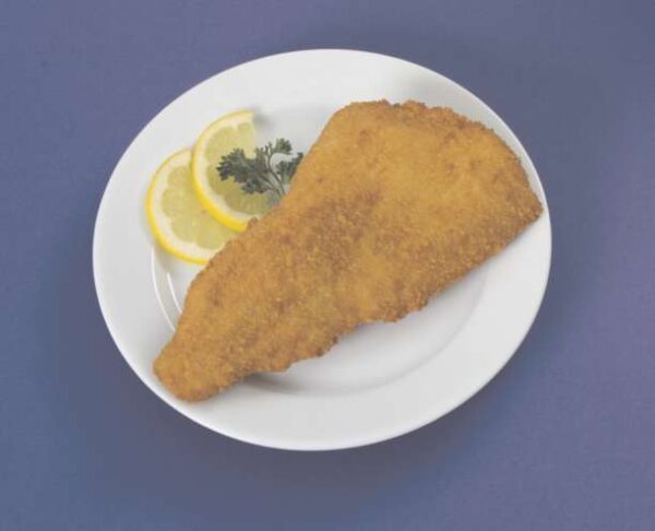 1/10 Lb Crunchy Raw Breaded Flounder Fillets 5 oz