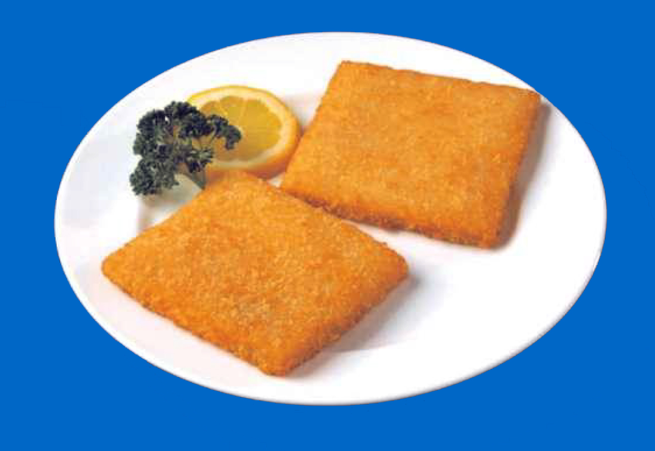 1/10 LB Crunchy Breaded Haddock Squares 4 oz, MSC Feesers