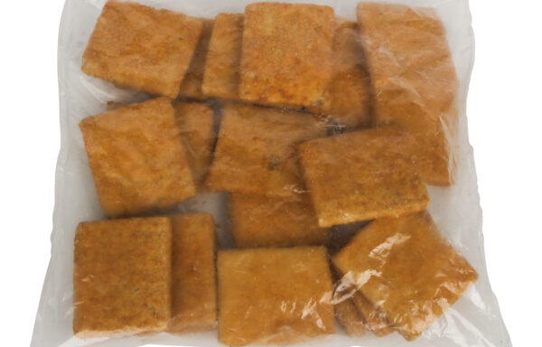 1/10 LB Oven Ready Breaded Pollock Squares 4 oz, Kosher, CN