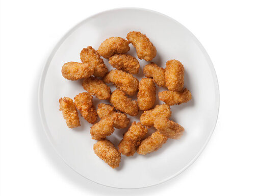 1/10 LB Oven Ready Whole Grain Breaded Shrimp Poppers Made with Alternate Protein Product, CN