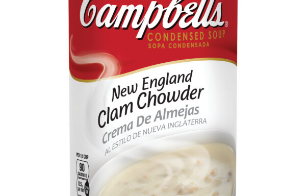 Campbell’s Condensed New England Clam Chowder, 50 Ounce Cans, 12-Pack