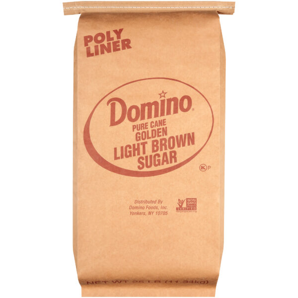 Domino Pure Cane Golden Light Brown Sugar 25 lb. Bag