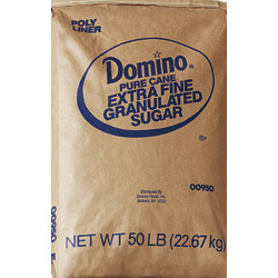 Domino Pure Cane Extra Fine Granulated Sugar 50 lb. Bag