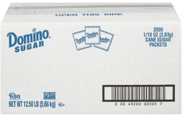 Domino Premium Pure Cane Sugar 2000 x 0.10 oz Packets