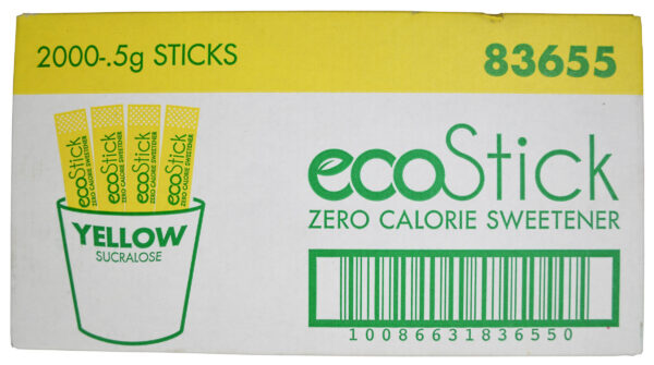 ecoStick 2000-0.5G Yellow Sucralose Sweetener, Sticks