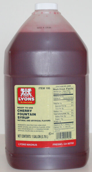 4/1 GAL CHERRY FOUNTAIN SYRUP