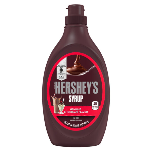 HERSHEY’S Chocolate Syrup Bottle, 24 oz., 24 ct., Display Ready Case